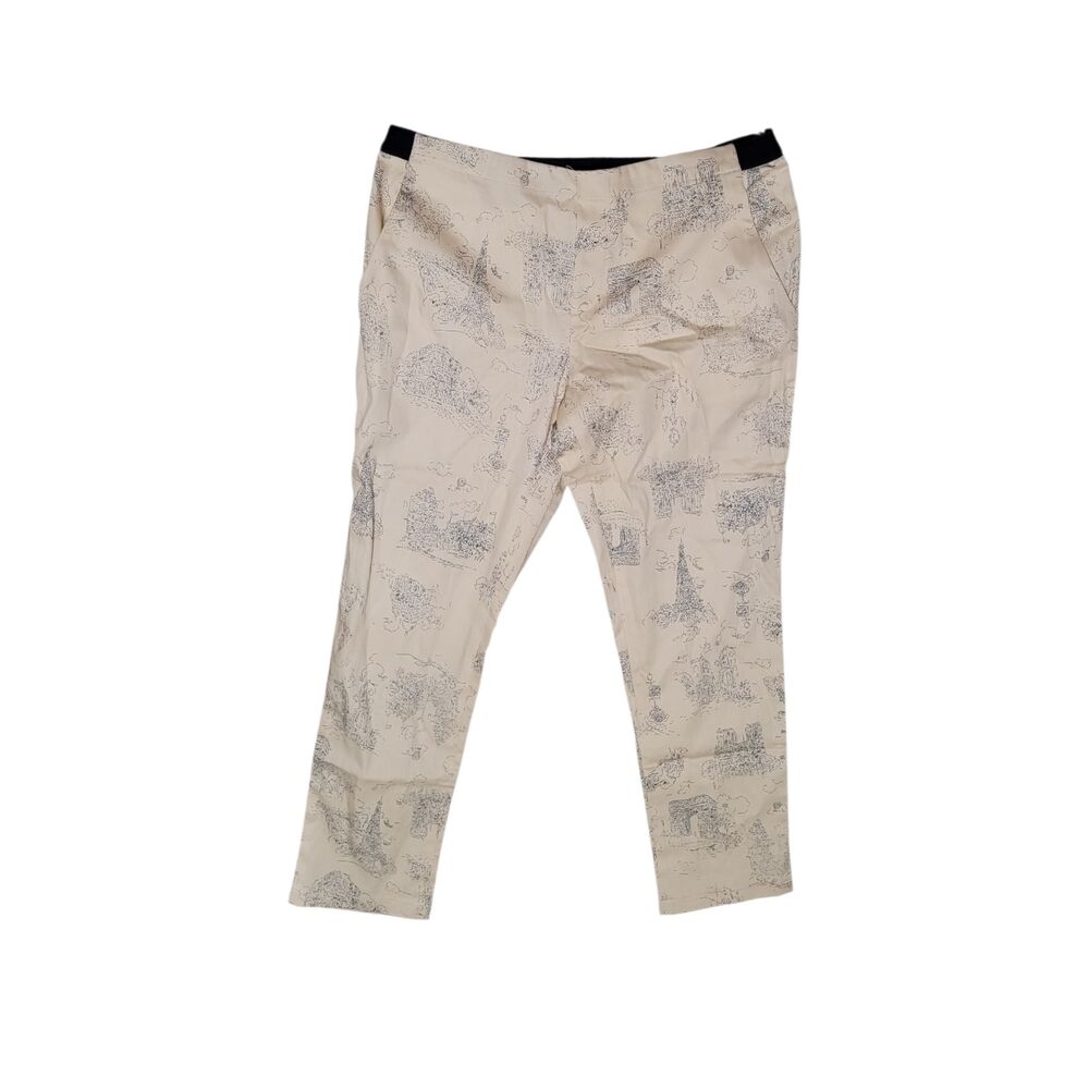 Ducks in a Row Cotton Cropped Printed Pants
